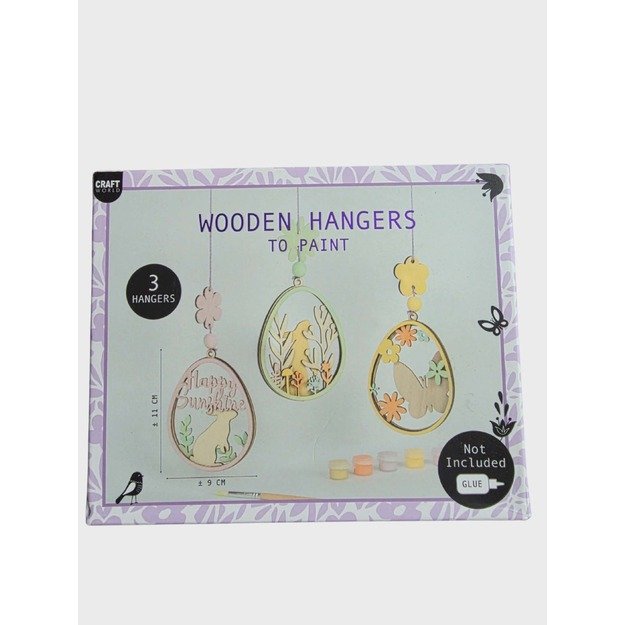 Medinės pakabos dažymui, 3 vnt.