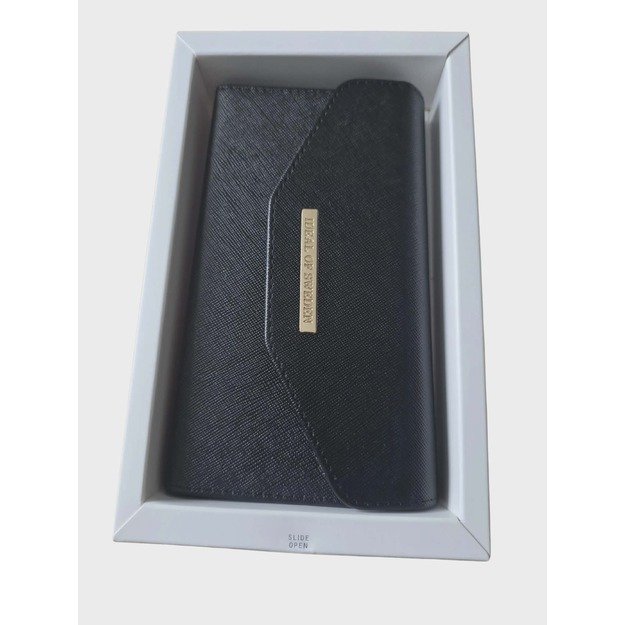 IDEAL OF SWEDEN Mayfair Clutch dėklas-piniginė iPhone XR (juodas) su dirželiu